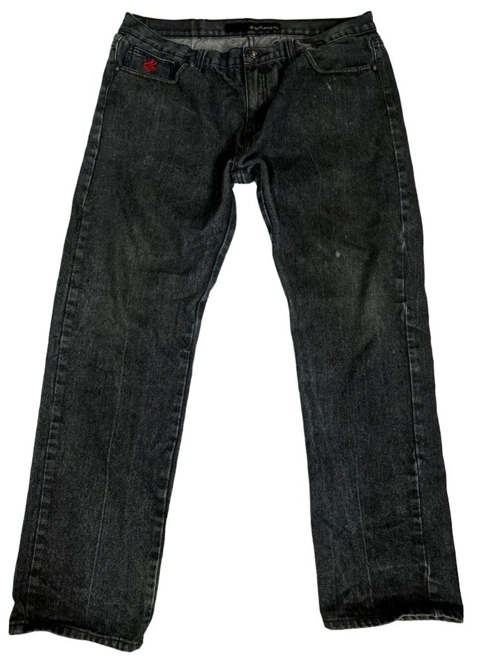 Y2K Rocawear Black Jeans Men 38 Thrashed Premium Quality Cotton Blend